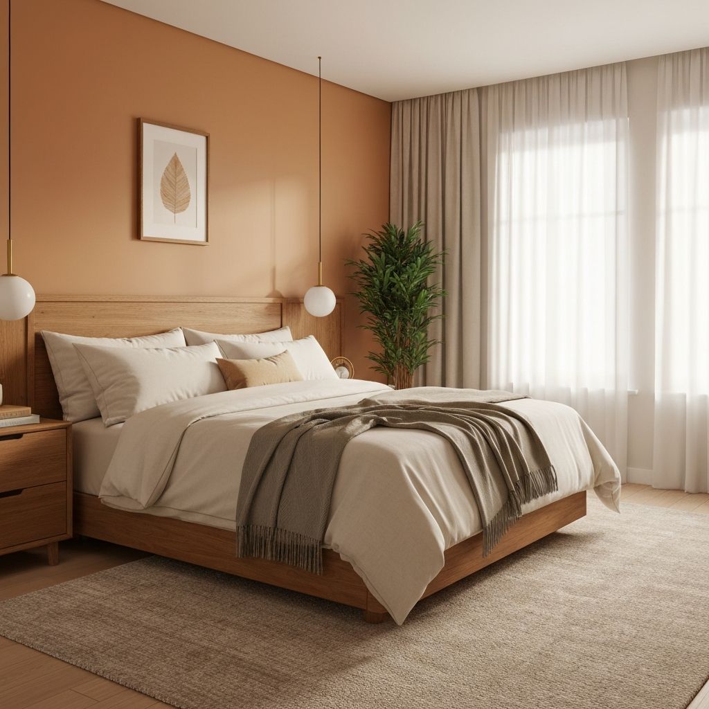 Beautiful Feng Shui bedroom with ideal color palette