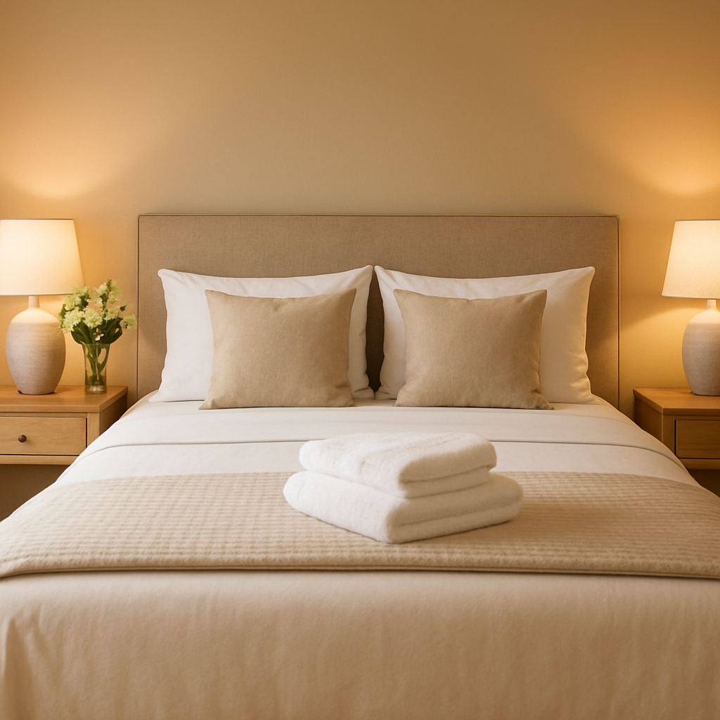 Feng Shui guest room with welcoming energy and proper bed placement