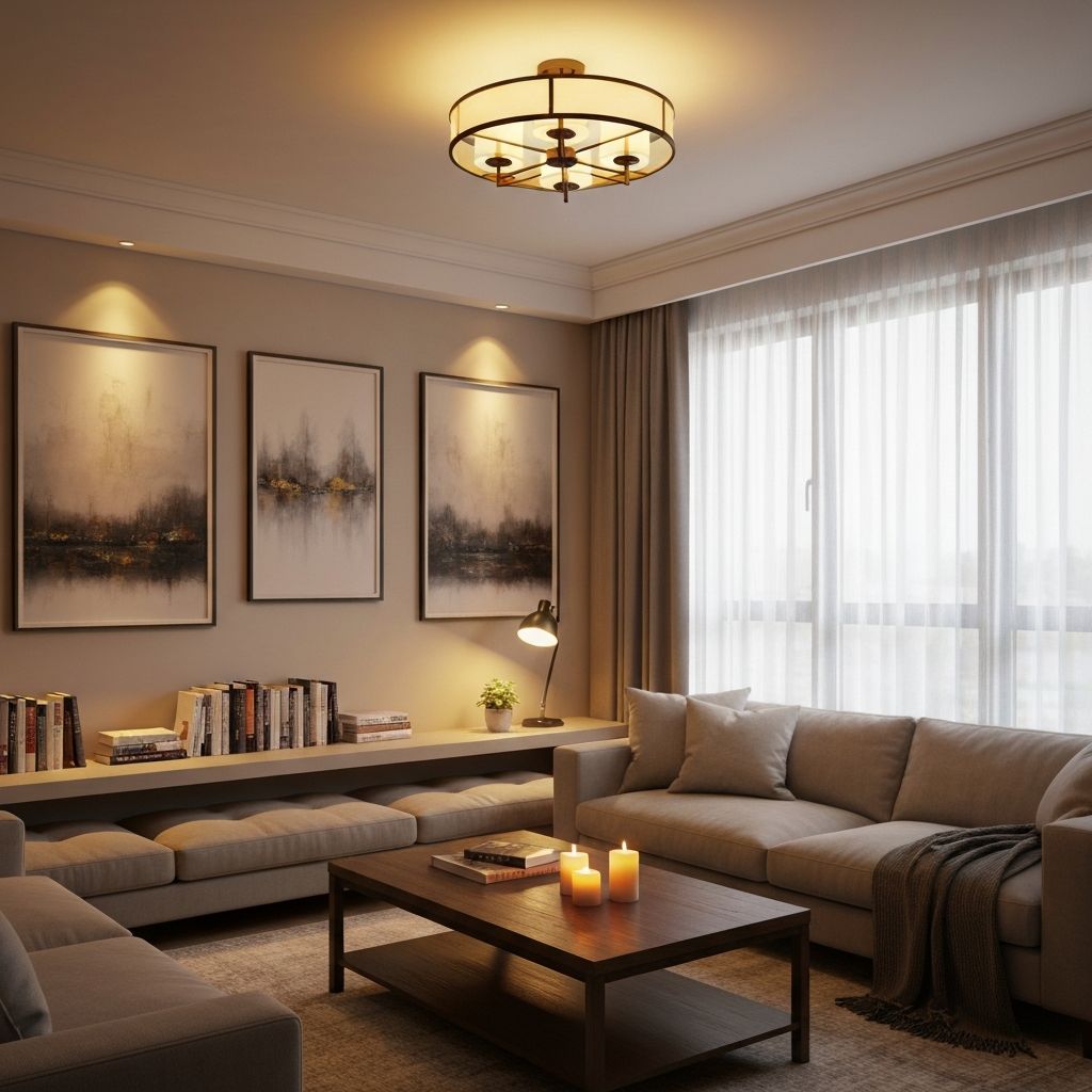Feng Shui layered lighting with ambient, task, and accent light sources