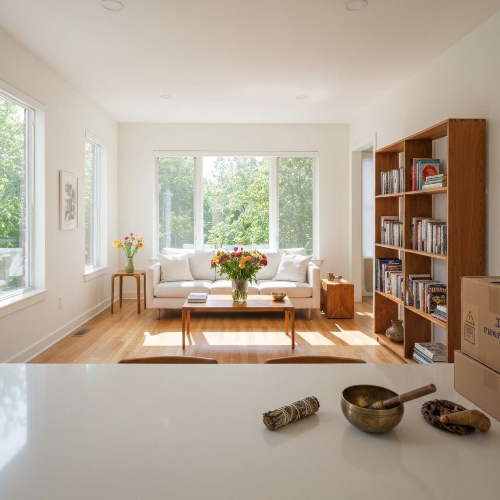 Feng Shui new home move-in setup with space clearing tools