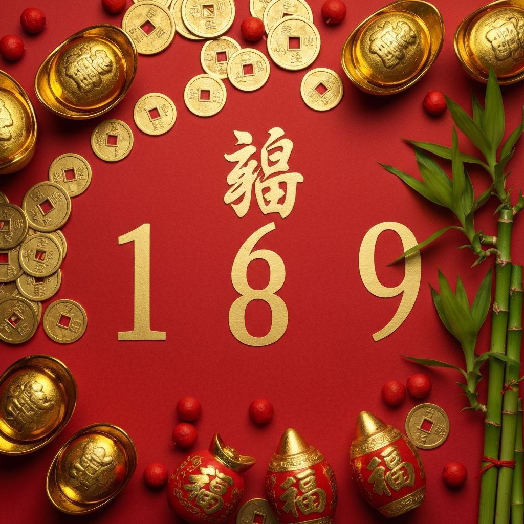 Lucky and unlucky Feng Shui numbers chart with meanings