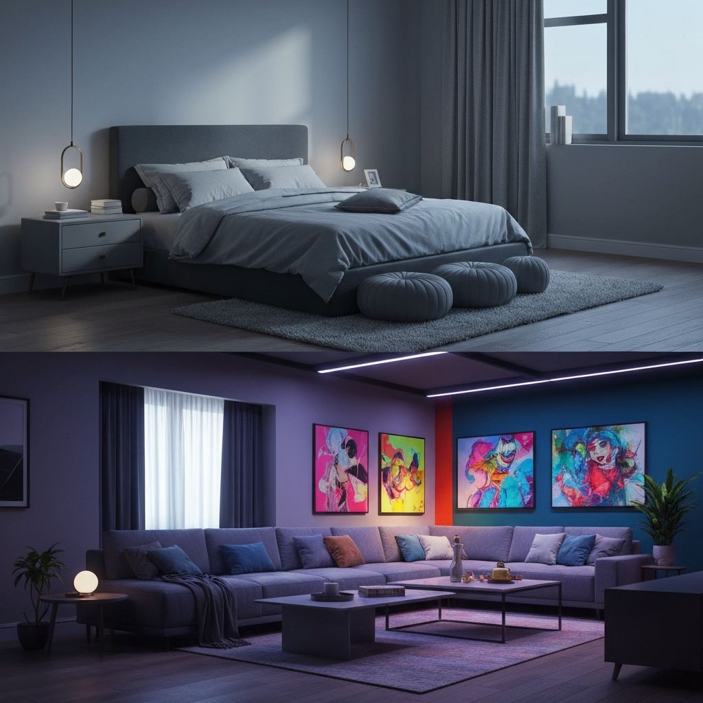 Feng Shui yin and yang balance showing contrasting but harmonious energies in home design