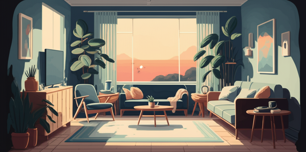 Peaceful healing space designed with Feng Shui principles for mental health support